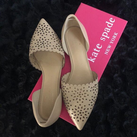 KATE SPADE - Polistina Powder Nappa Flats - Picture 1 of 9